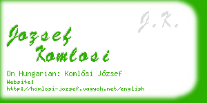 jozsef komlosi business card